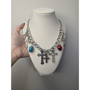 Cross Bohemian Charm Necklace